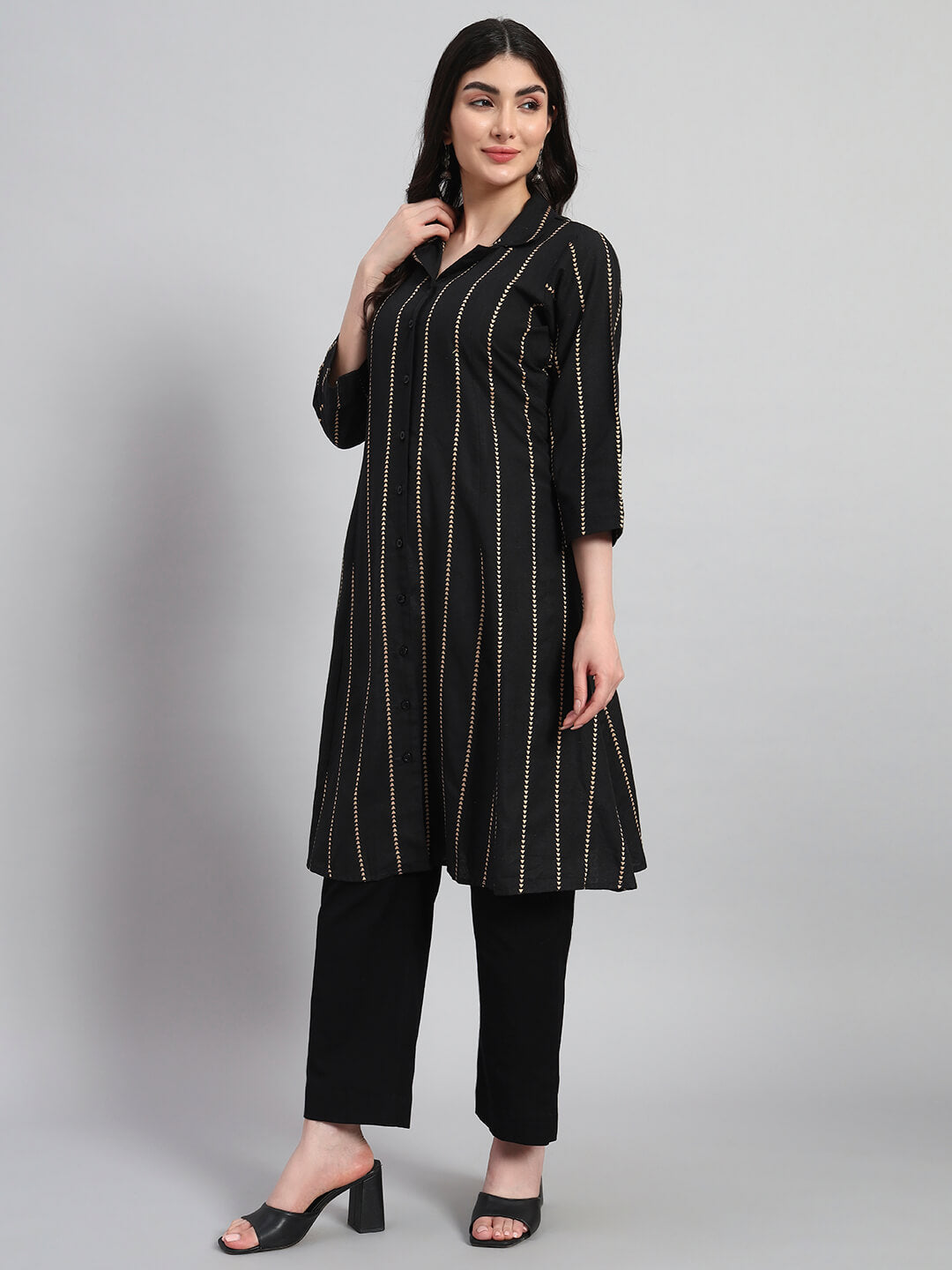 Cotton A-Line Kurta Set