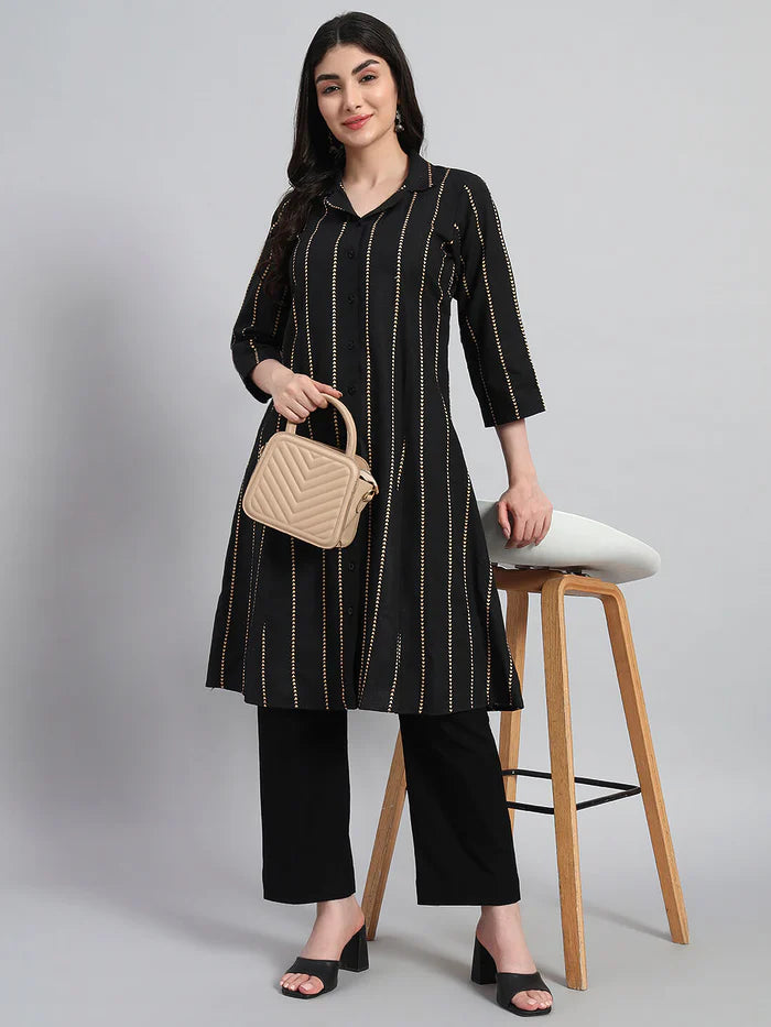 Cotton A-Line Kurta Set