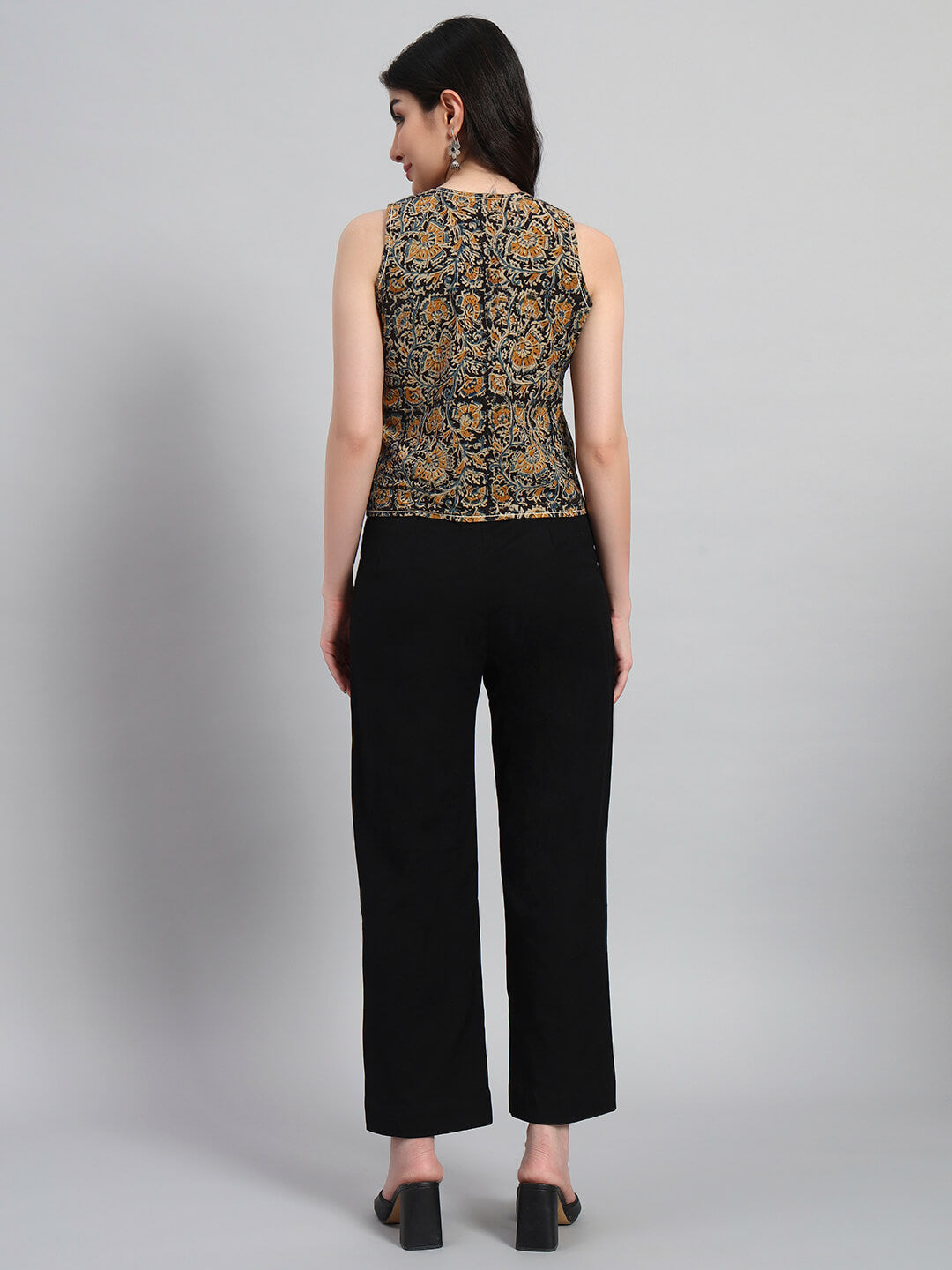 Cotton Kalamkari Basket Top with Pant