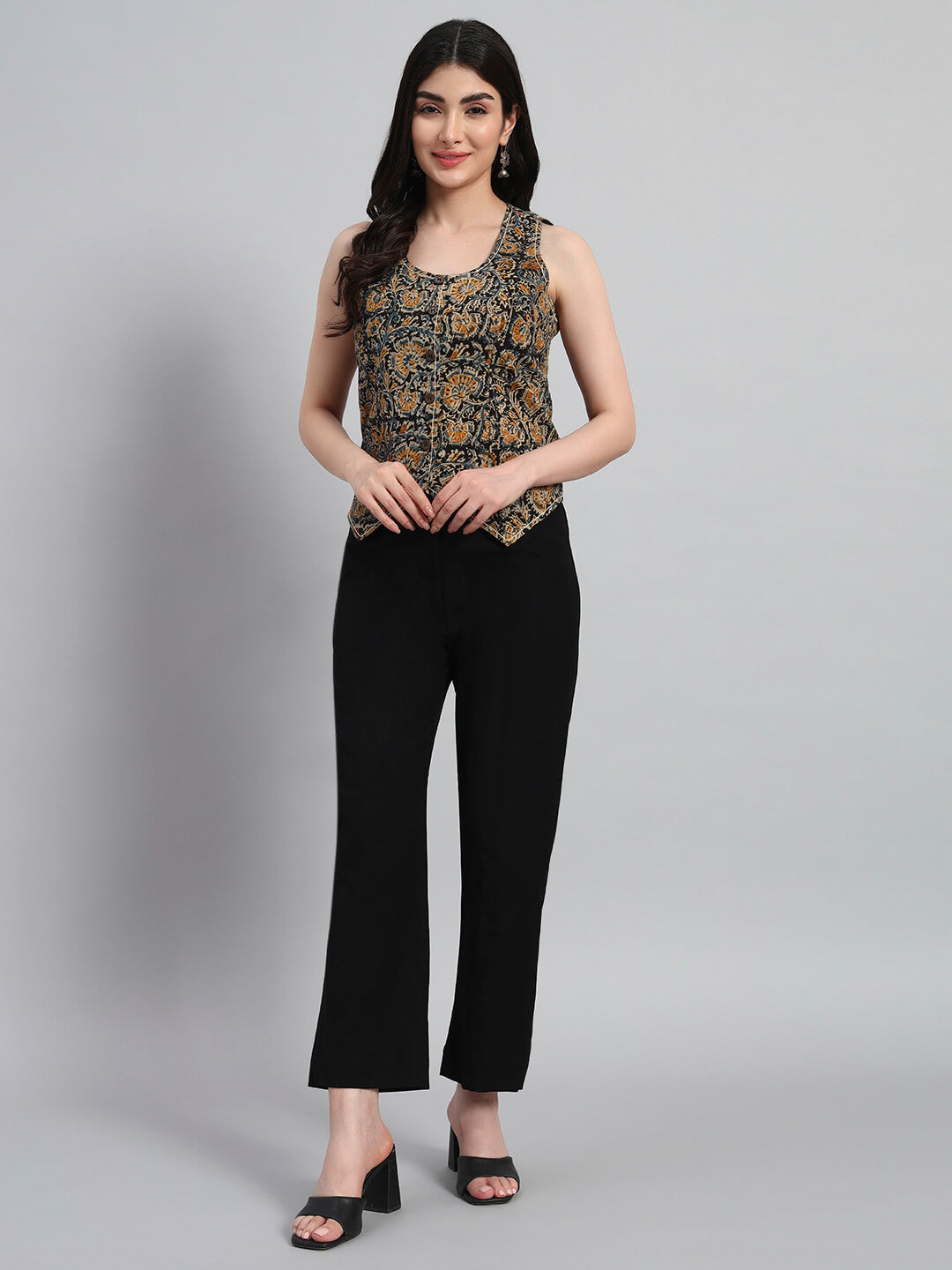 Cotton Kalamkari Basket Top with Pant