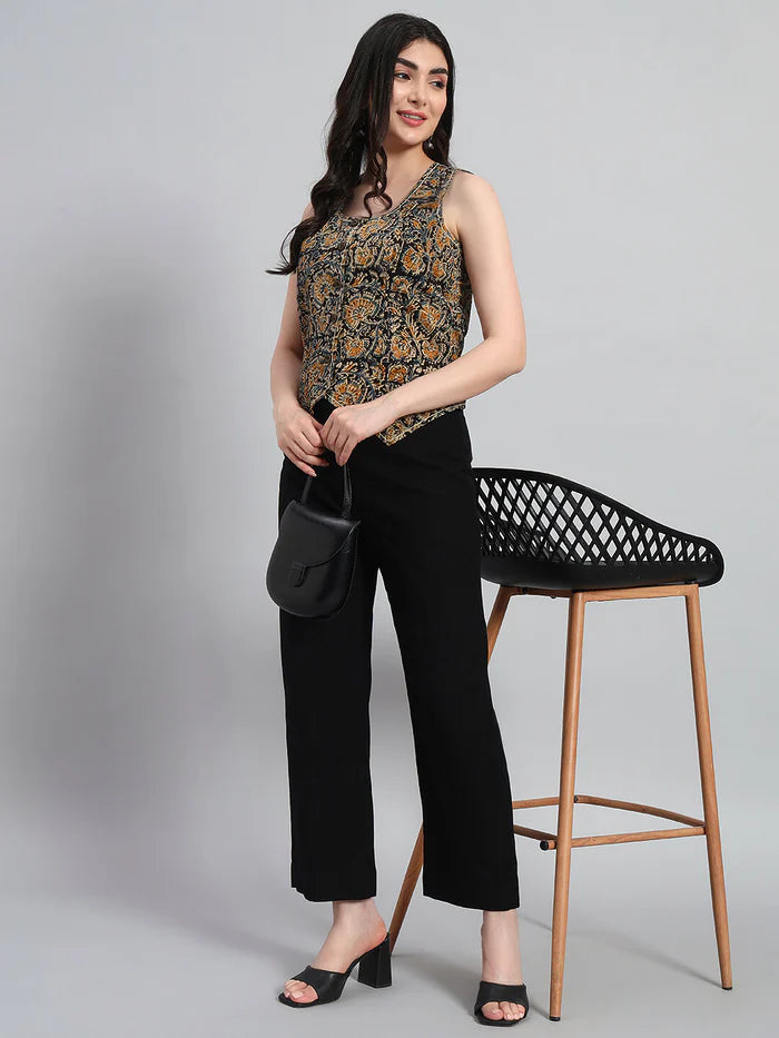 Cotton Kalamkari Basket Top with Pant
