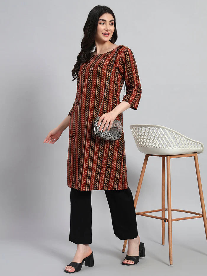 Kalamkari Straight Cotton Kurta Set