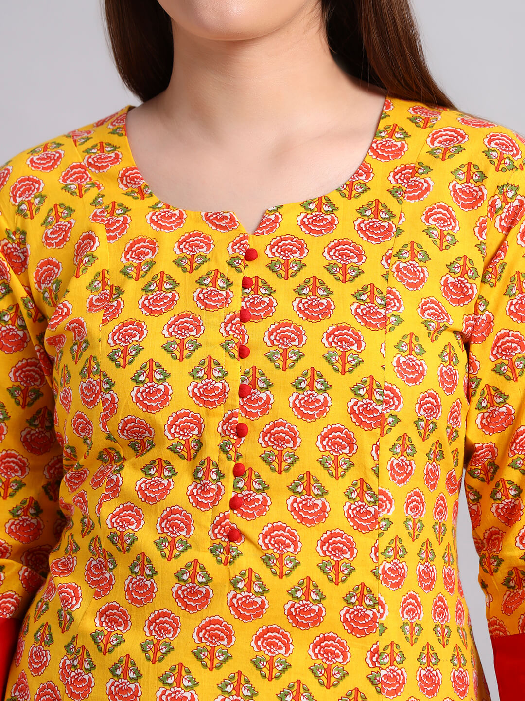 Hand Block Cotton Kurta with Salwar