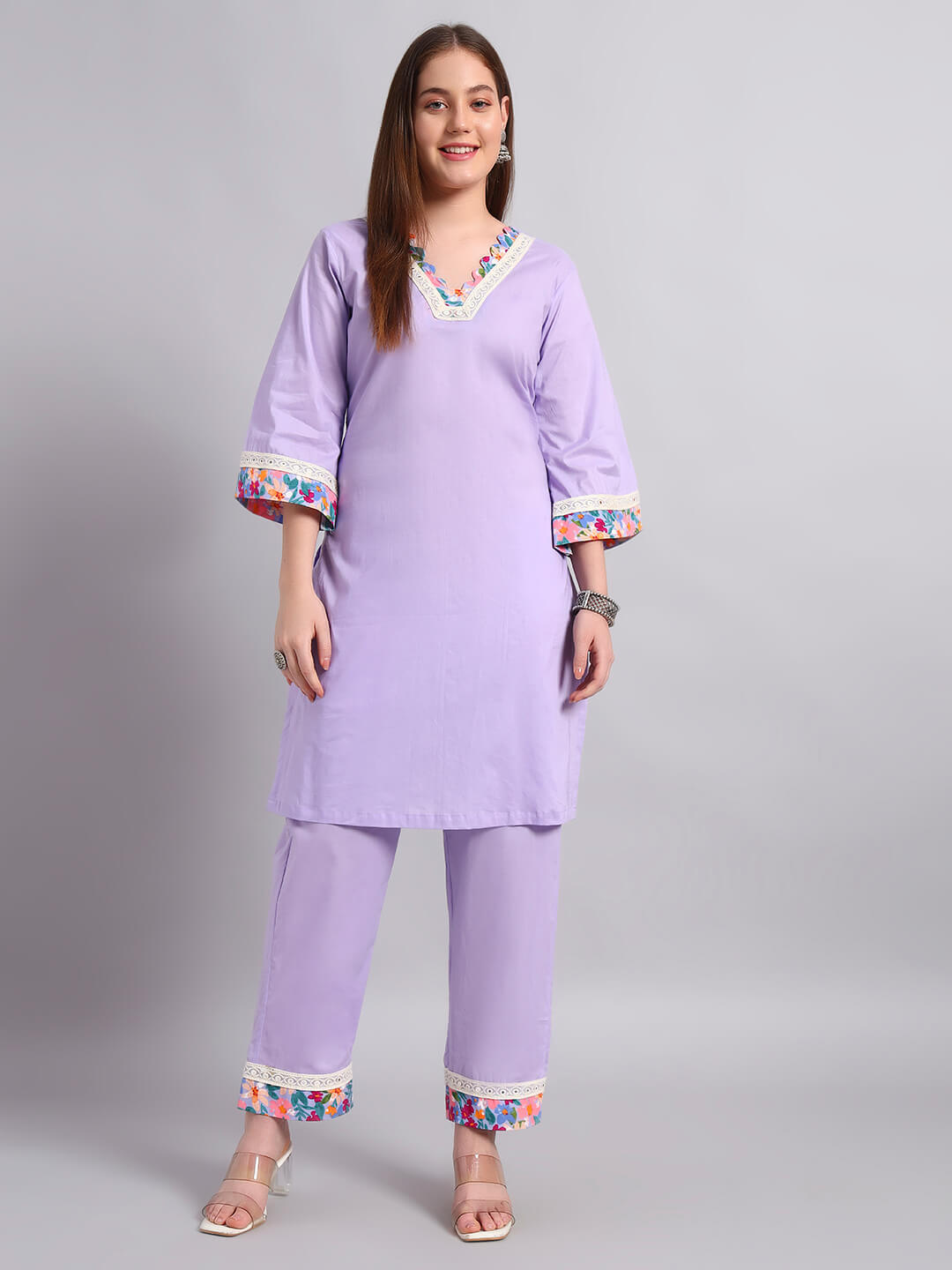 Lilac Pure Cotton Coord Set