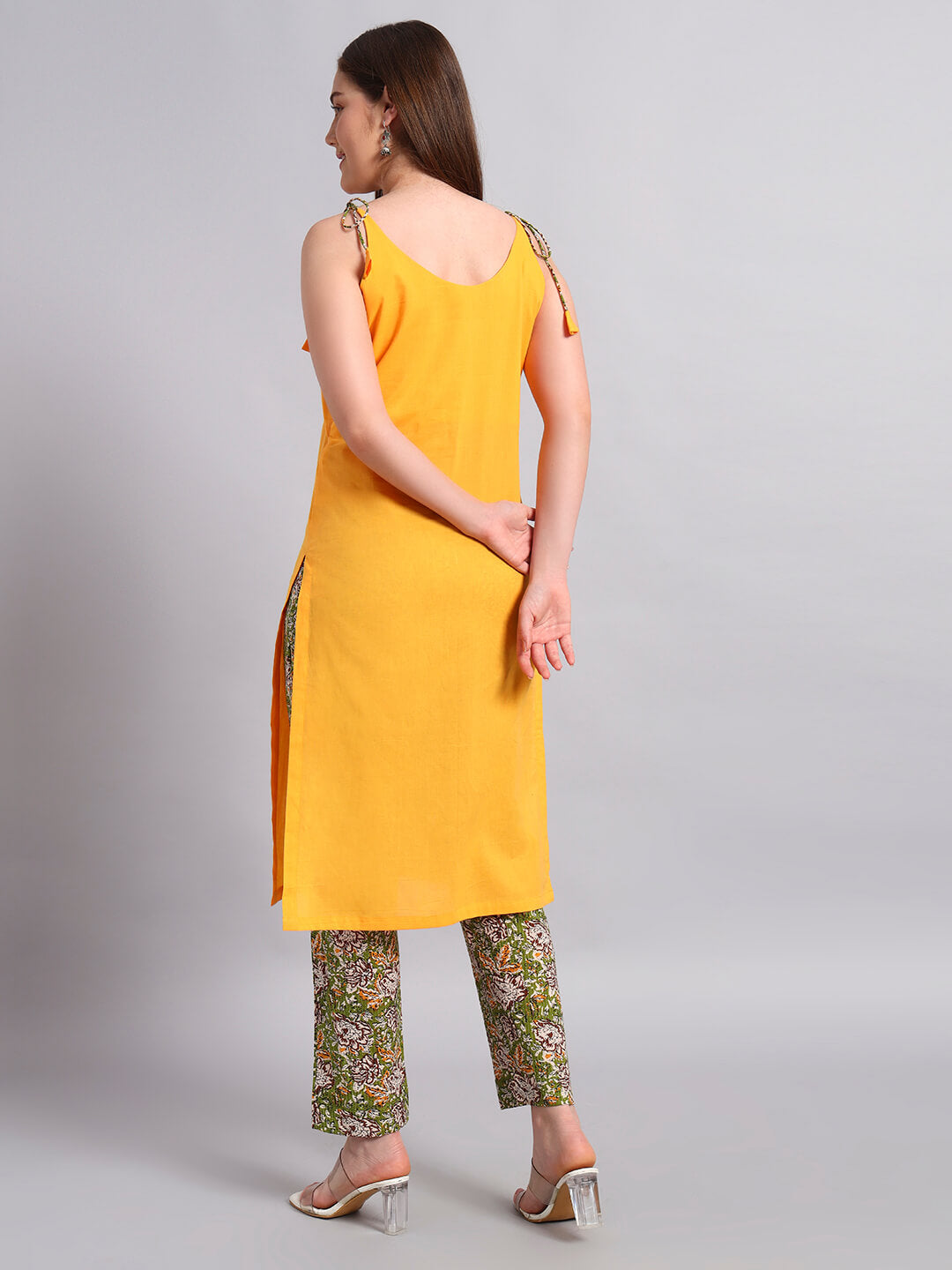 Cambric Cotton Kurta with Hand Block Cotton Pant