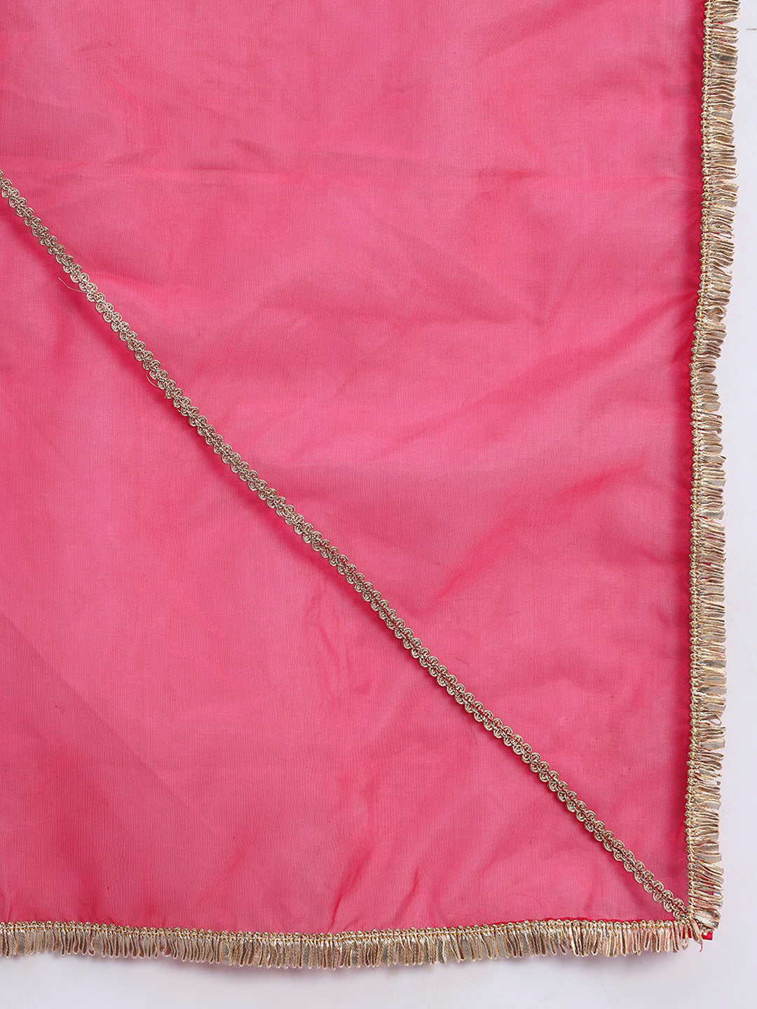 Crepe Anarkali Kurta Set with Organza Dupatta