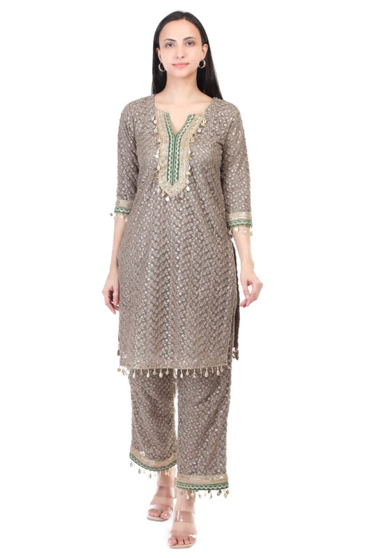 Embroided kurta set