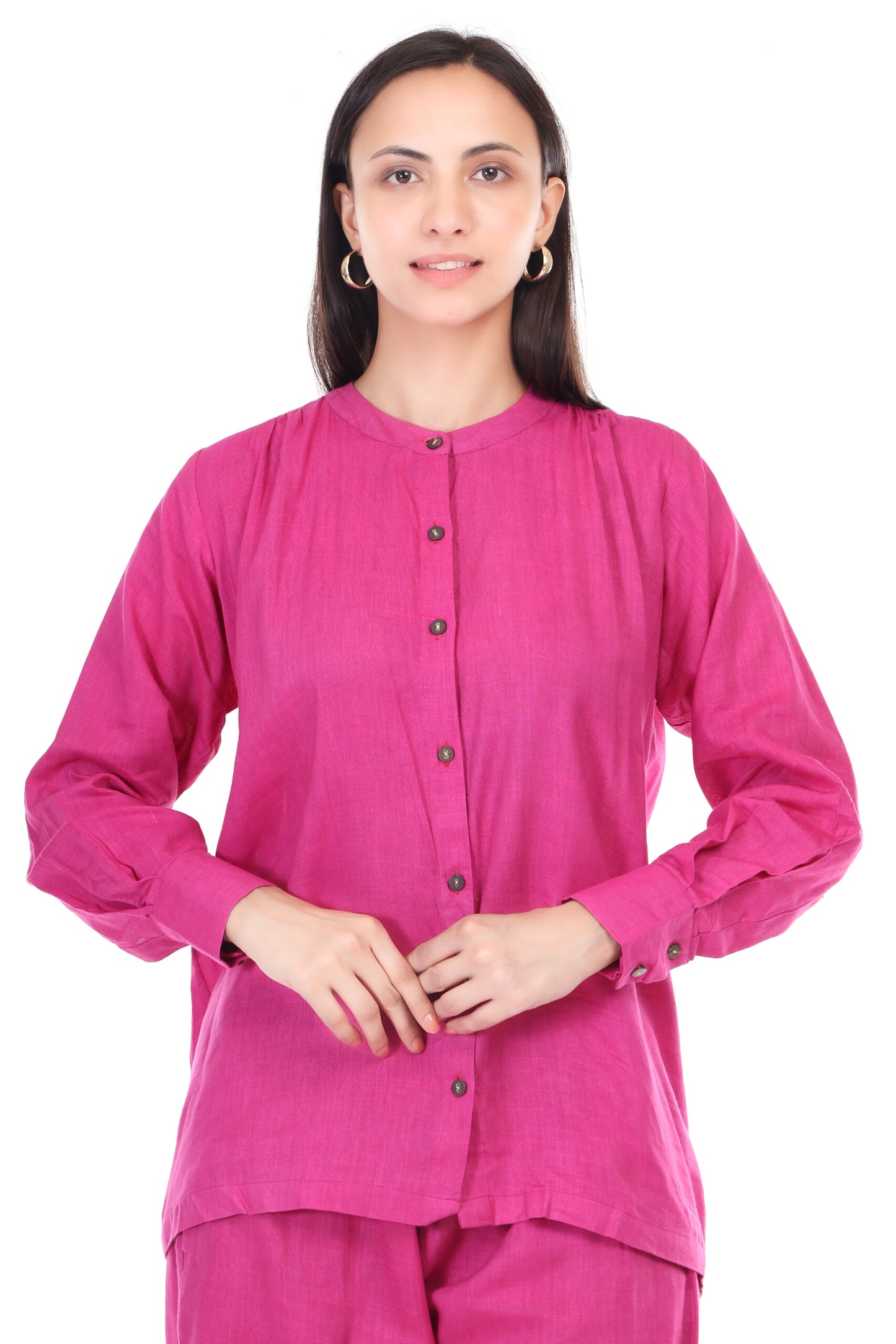 Magenta cotton coord set