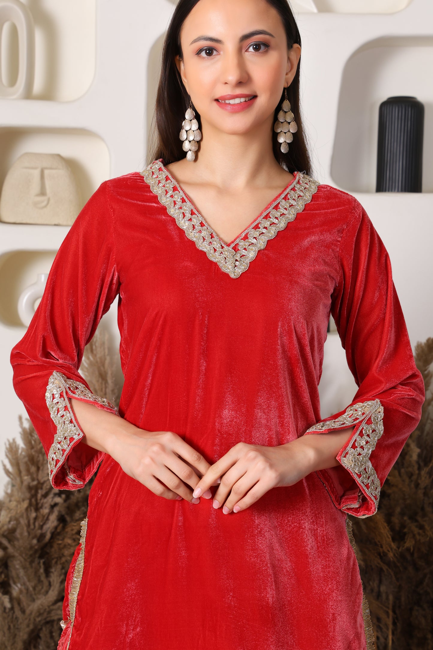 Velvet Kurta with Salwar
