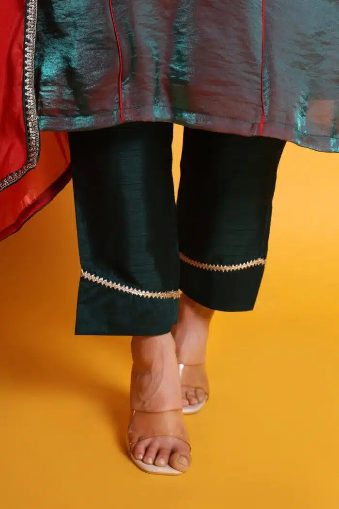 Tissue Organza Kurta Set with Organza Dupatta