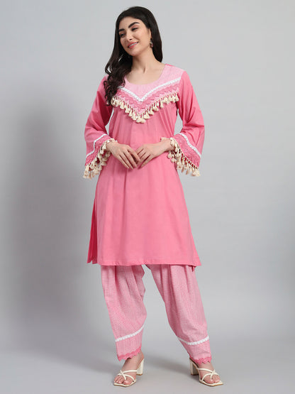 Cambric Cotton kurta with Farsi Salwar