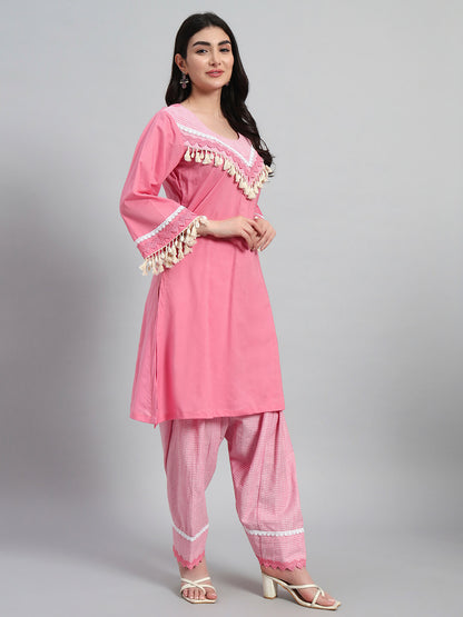 Cambric Cotton kurta with Farsi Salwar