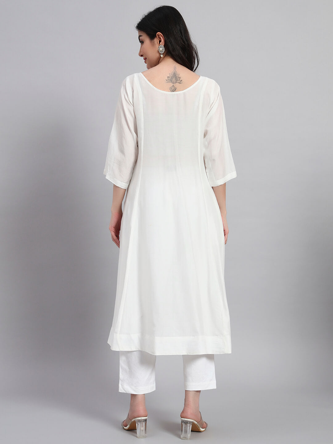 Muslin Cotton Gethered Kurta Set
