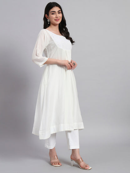 Muslin Cotton Gethered Kurta Set