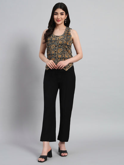 Cotton Kalamkari Basket Top with Pant