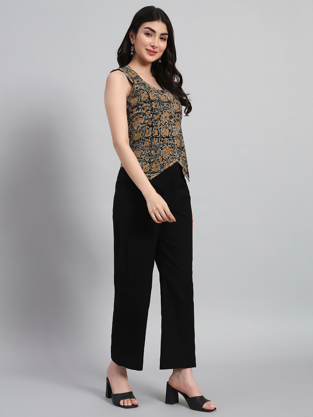 Cotton Kalamkari Basket Top with Pant