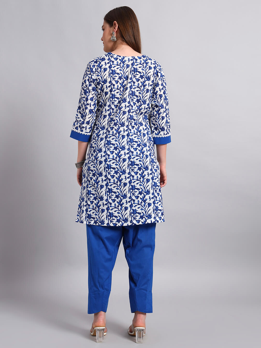 Hand Block Cotton Kurta With Salwar