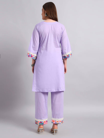 Lilac Pure Cotton Coord Set