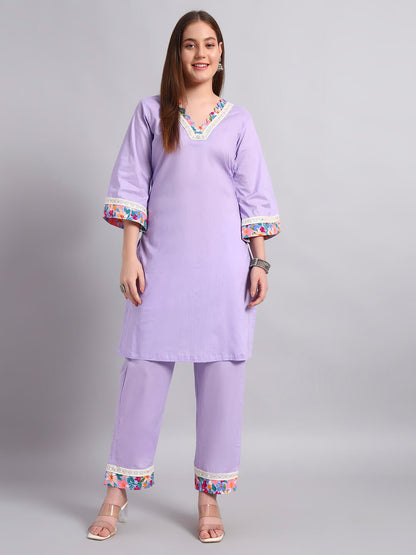 Lilac Pure Cotton Coord Set