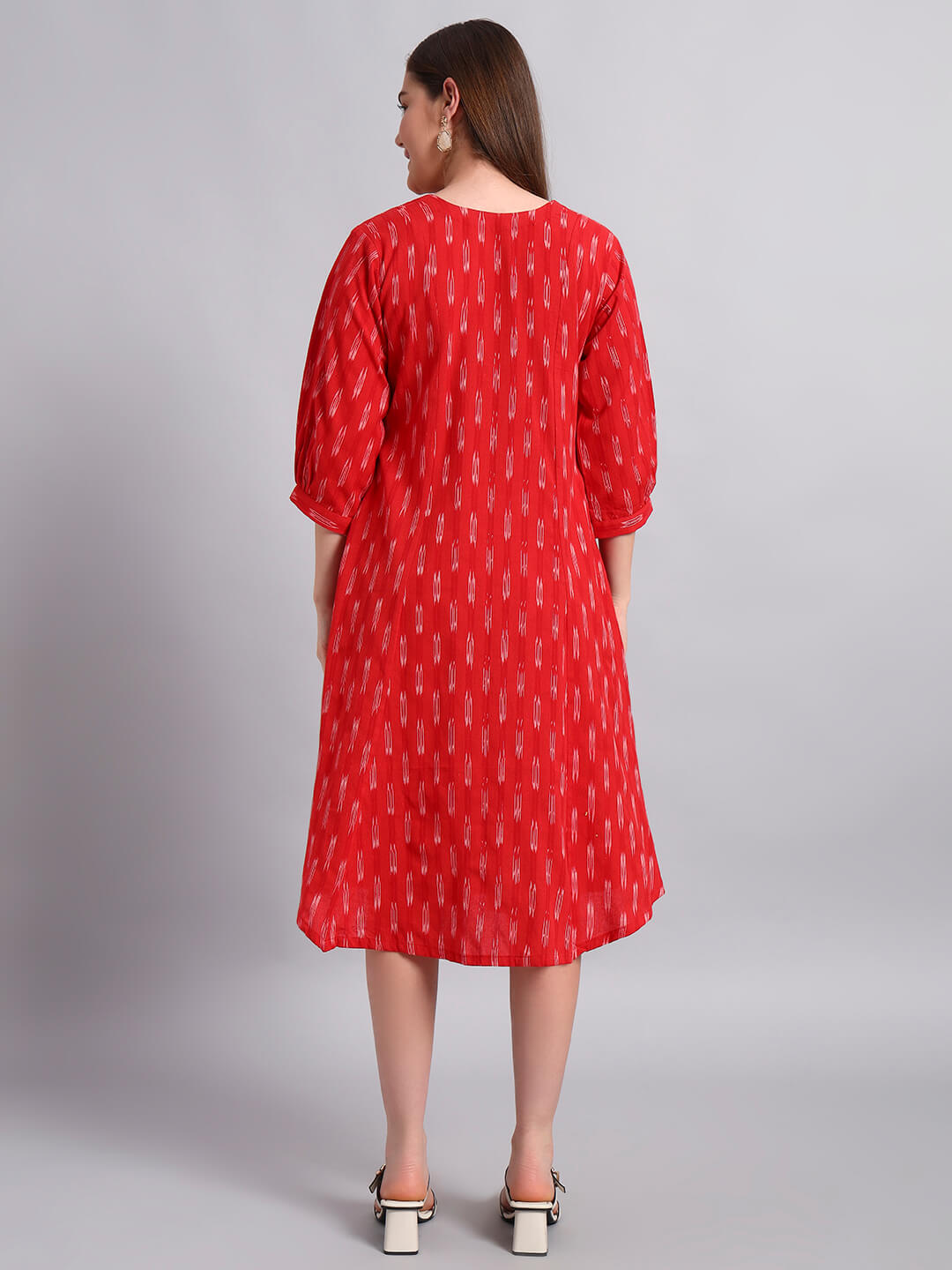 Ikat Cotton Long Dress