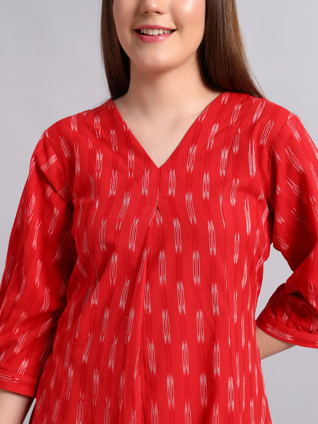 Ikat Cotton Long Dress