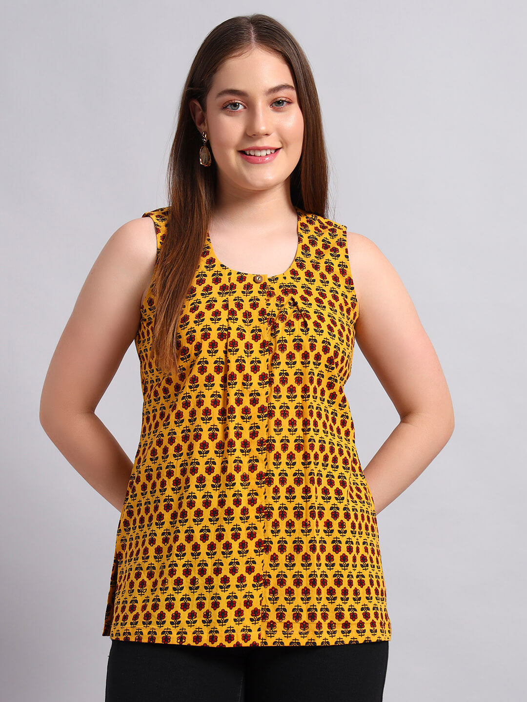 Cotton Ajrak Short Kurta