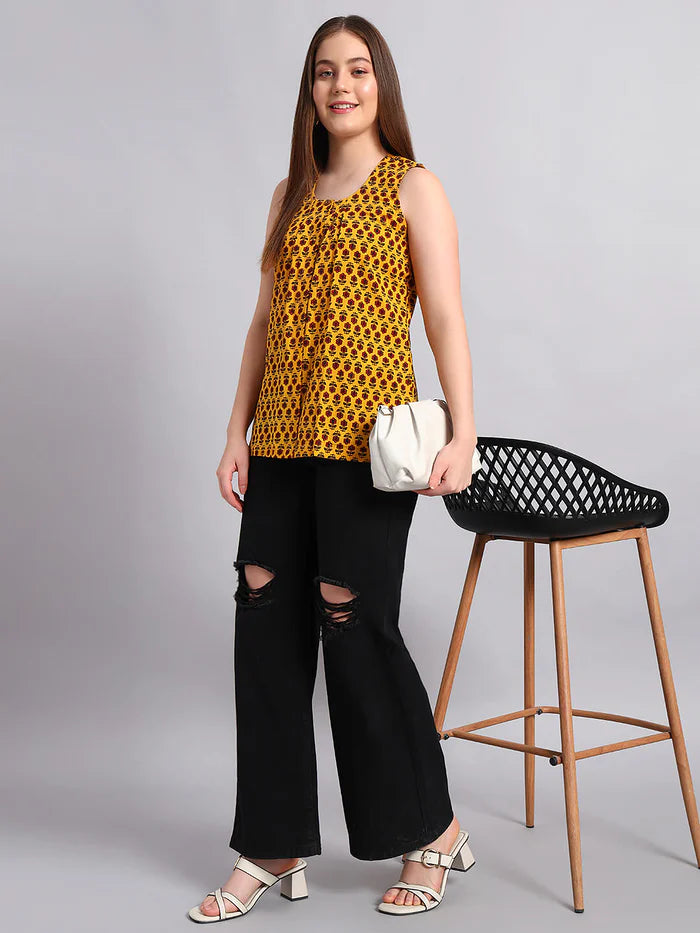 Cotton Ajrak Short Kurta