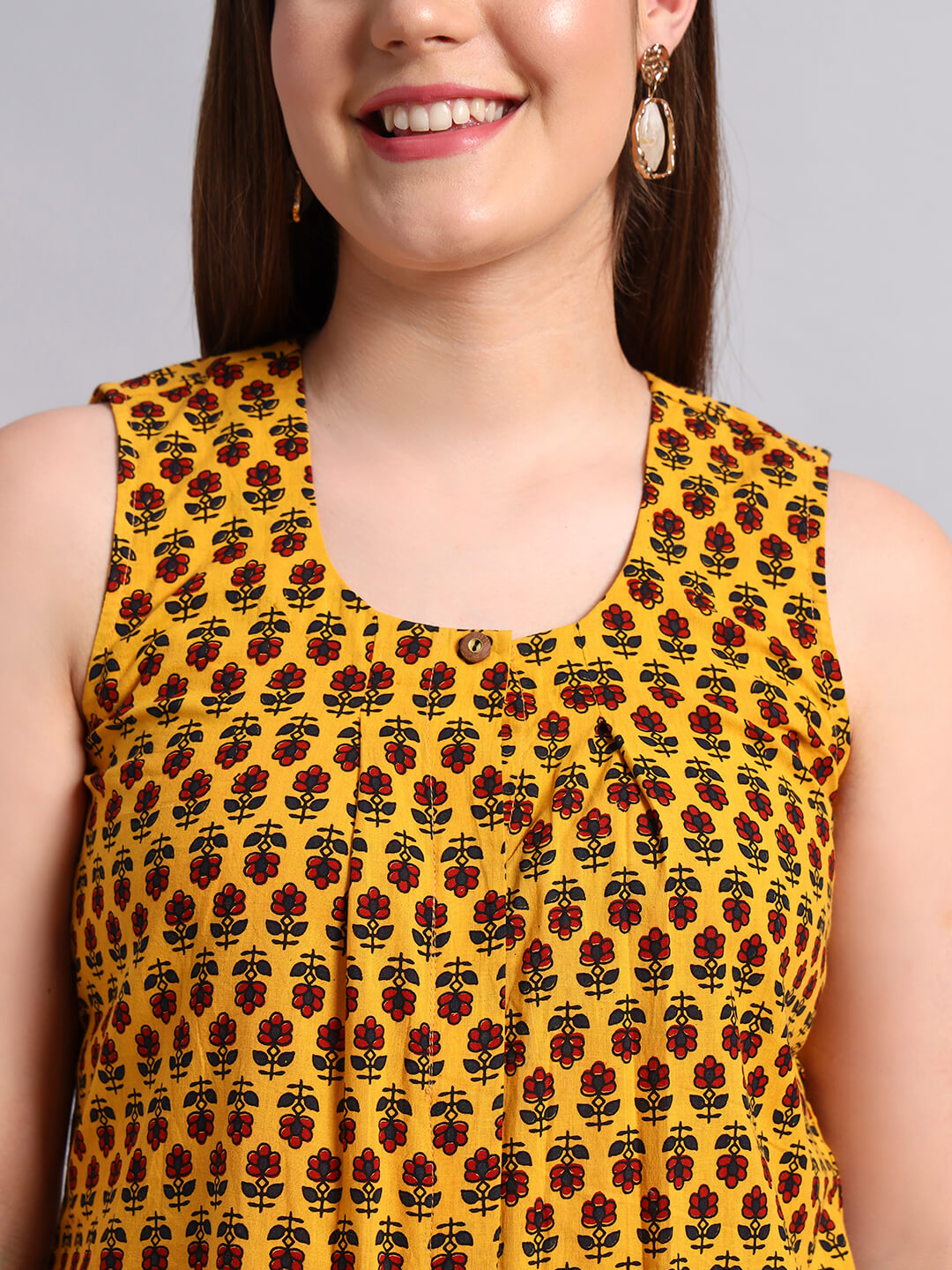 Cotton Ajrak Short Kurta