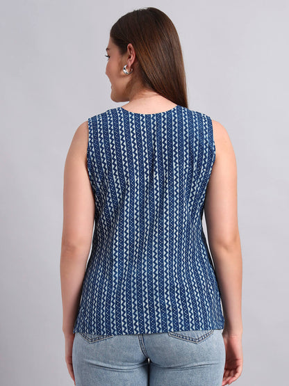 Indigo Cotton Kurti