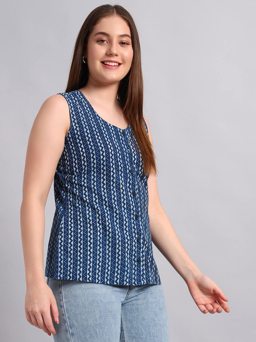 Indigo Cotton Kurti