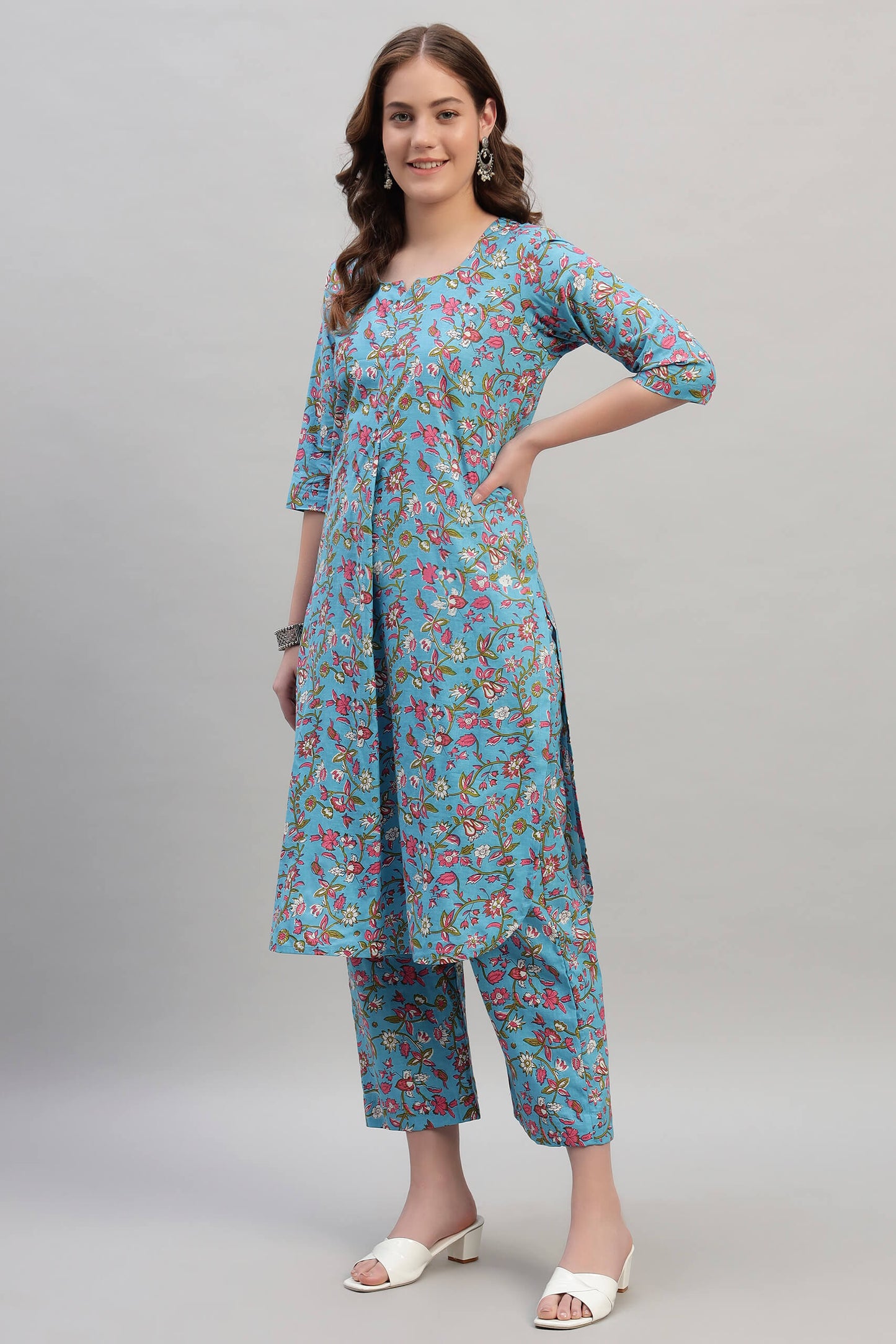 Hand Block Cotton Coord Set