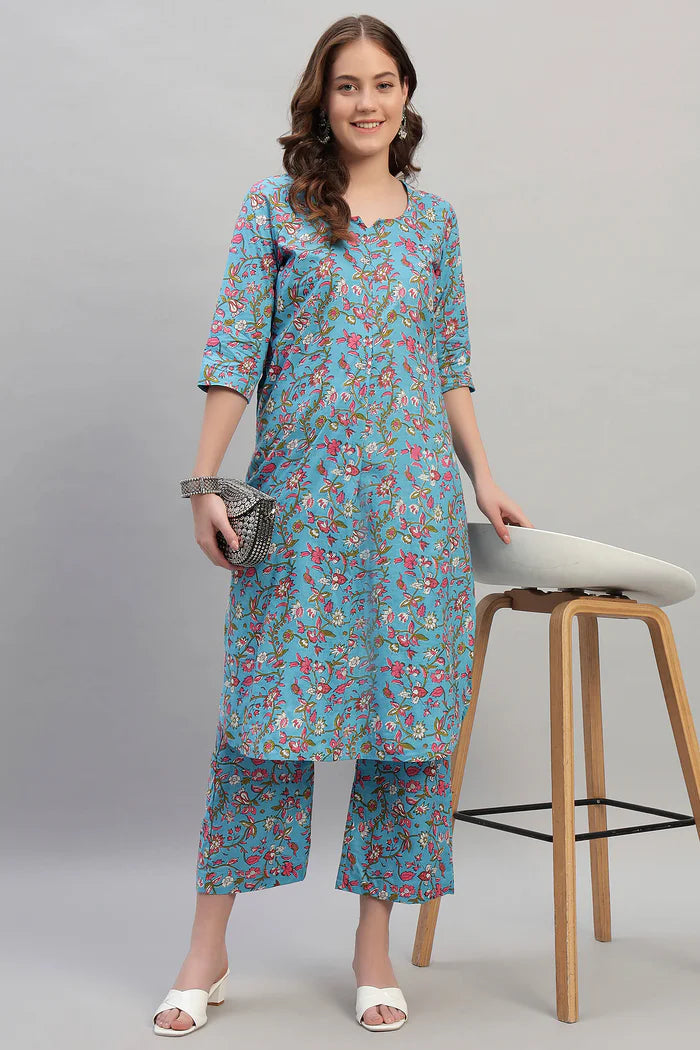 Hand Block Cotton Coord Set