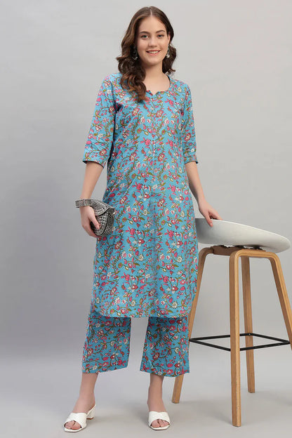 Hand Block Cotton Coord Set