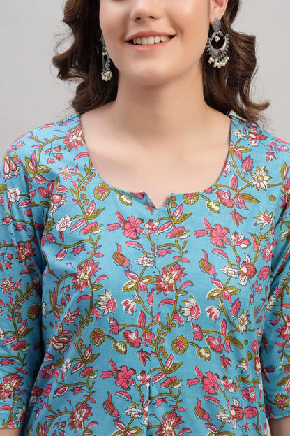 Hand Block Cotton Coord Set