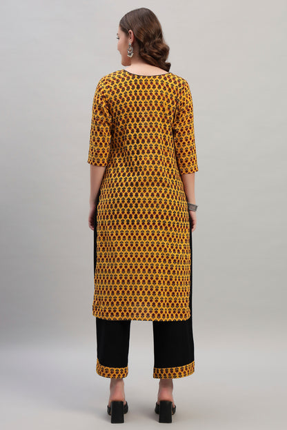 Ajrak Cotton Kurta Set