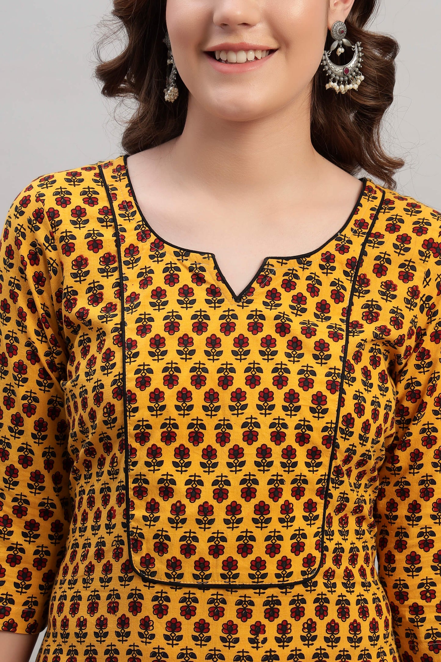 Ajrak Cotton Kurta Set