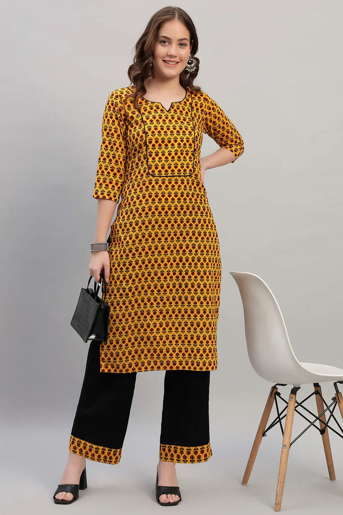 Ajrak Cotton Kurta Set