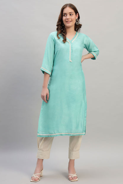 Cambric Cotton Kurta with Afghani Pant