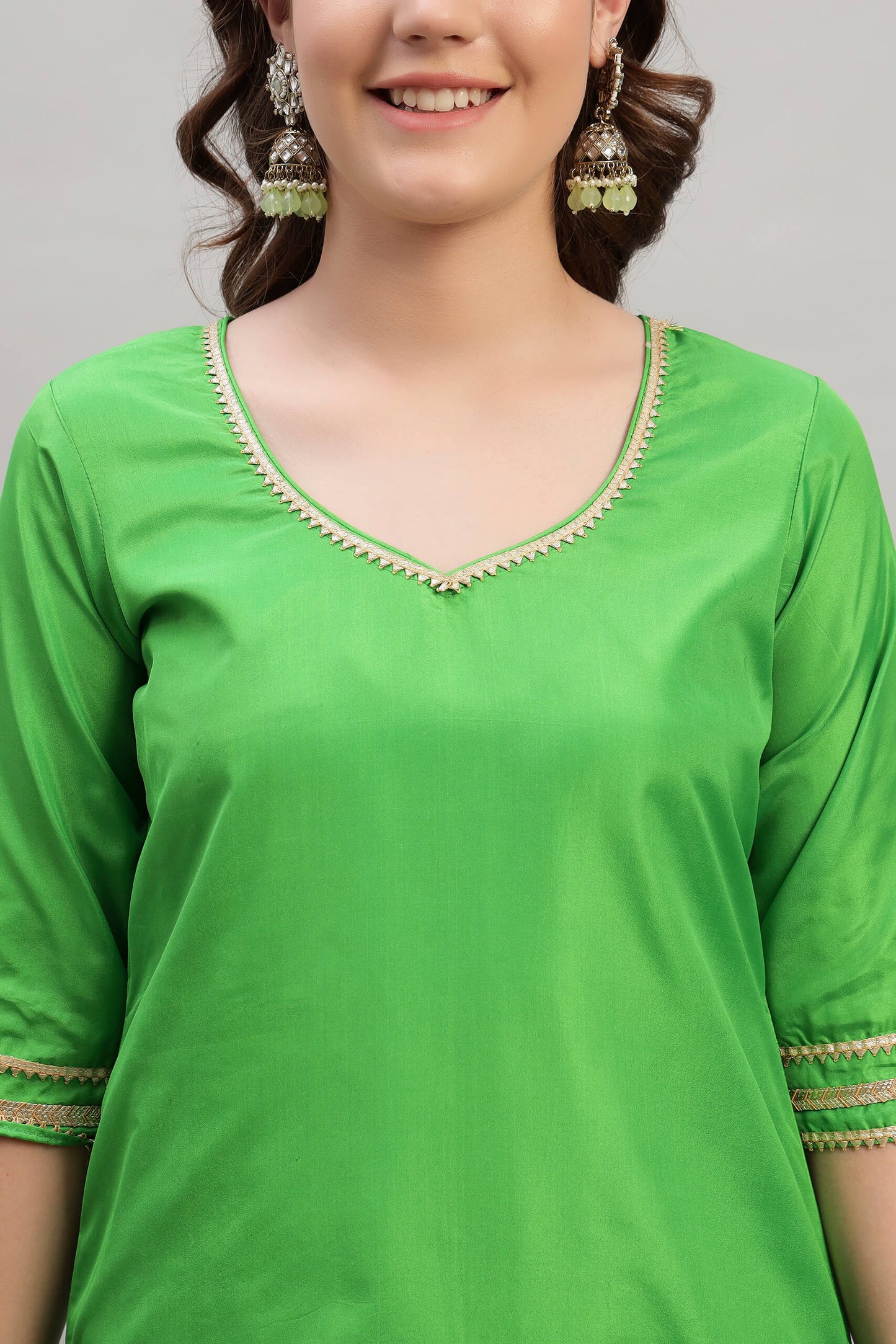 Silk Kurta Set with Kotadoria Dupatta