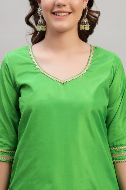 Silk Kurta Set with Kotadoria Dupatta