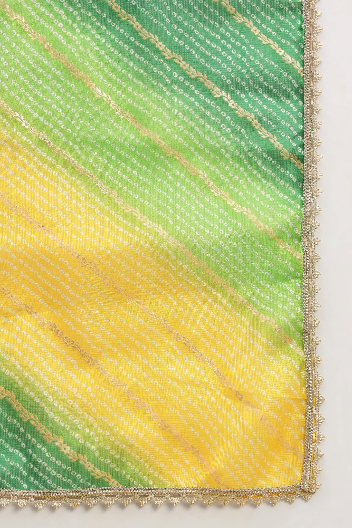 Silk Kurta Set with Kotadoria Dupatta