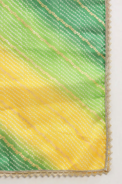 Silk Kurta Set with Kotadoria Dupatta