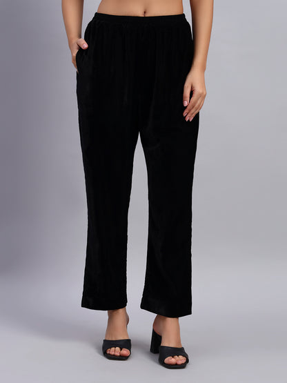 Black Velvet Coord Set