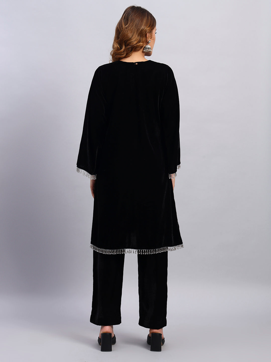 Black Velvet Coord Set