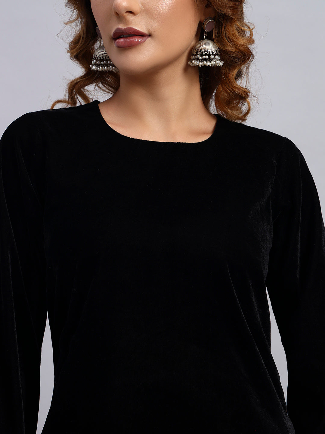 Black Velvet Coord Set