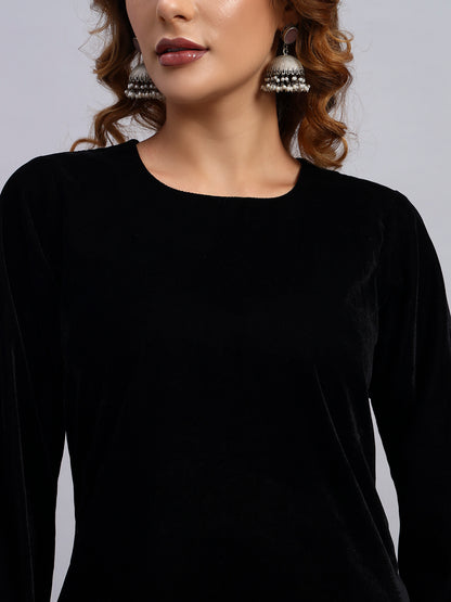 Black Velvet Coord Set