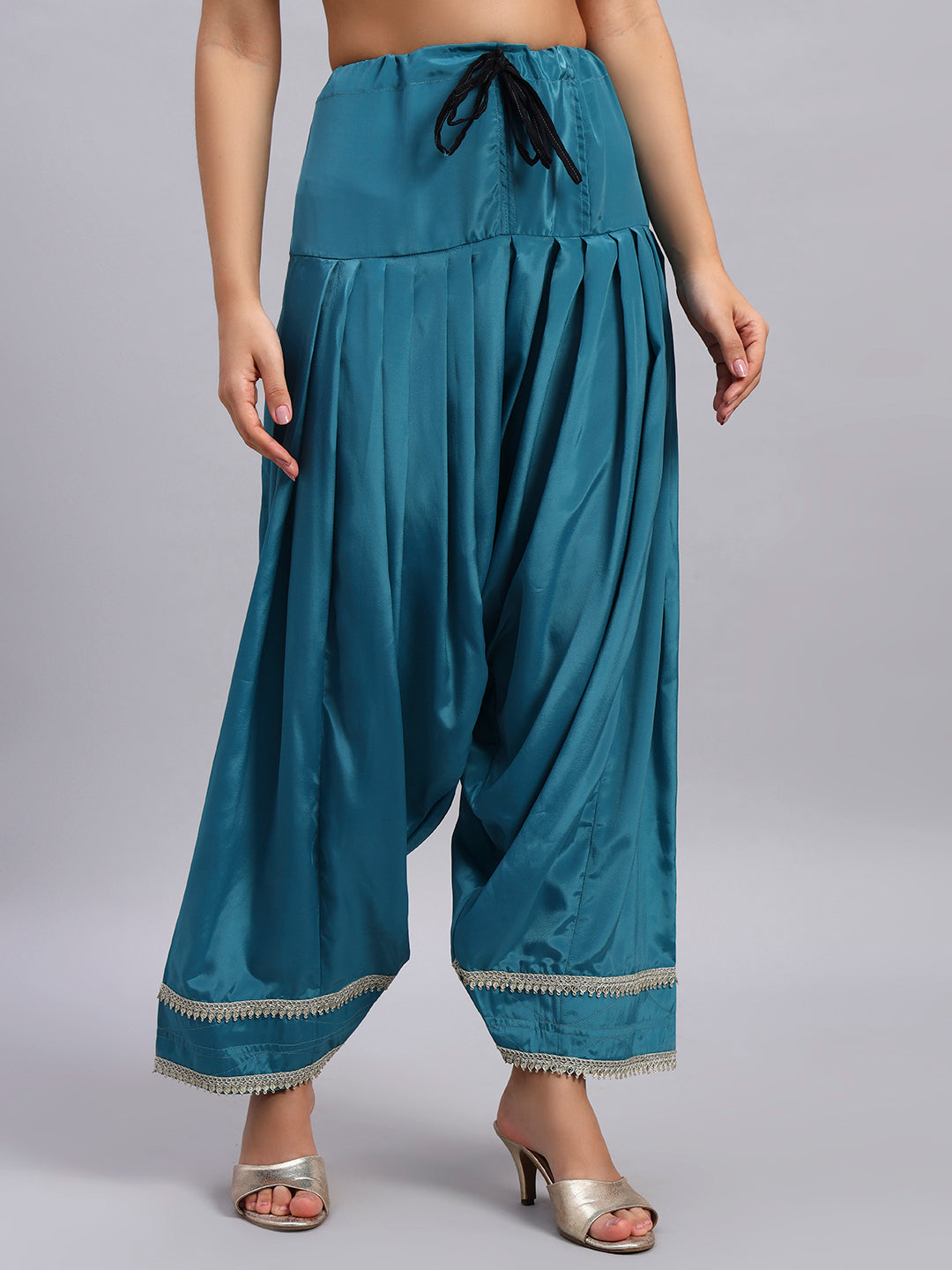 Crepe Silk Kurta and Farsi Salwar with Organza Dupatta