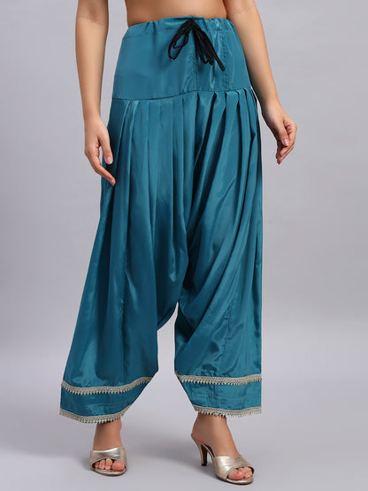 Crepe Silk Kurta and Farsi Salwar with Organza Dupatta