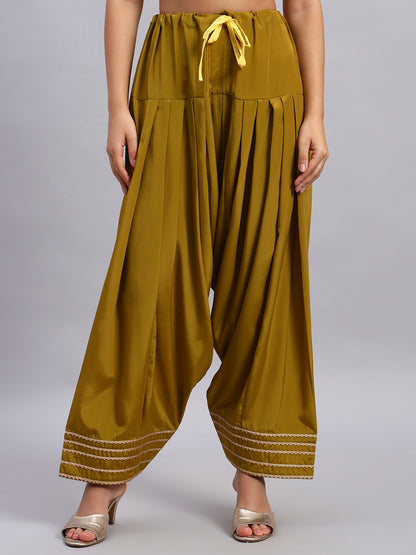 Crepe Silk Kurta and Farsi Salwar with Organza Dupatta