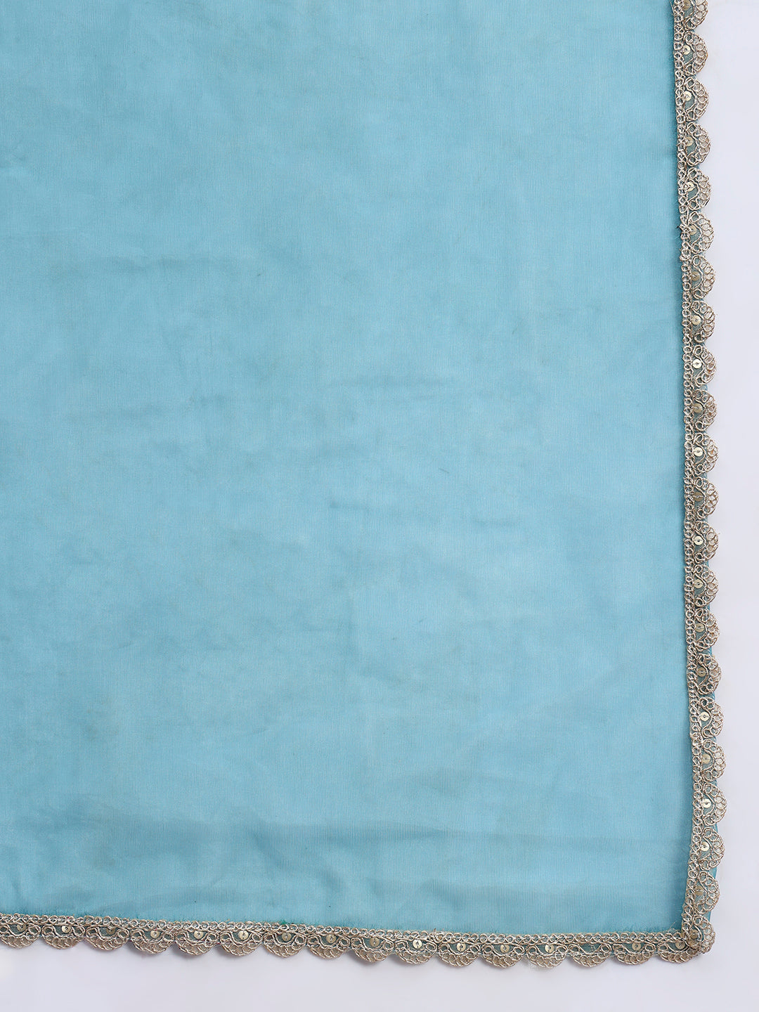 Crepe Silk Kurta and Farsi Salwar with Organza Dupatta